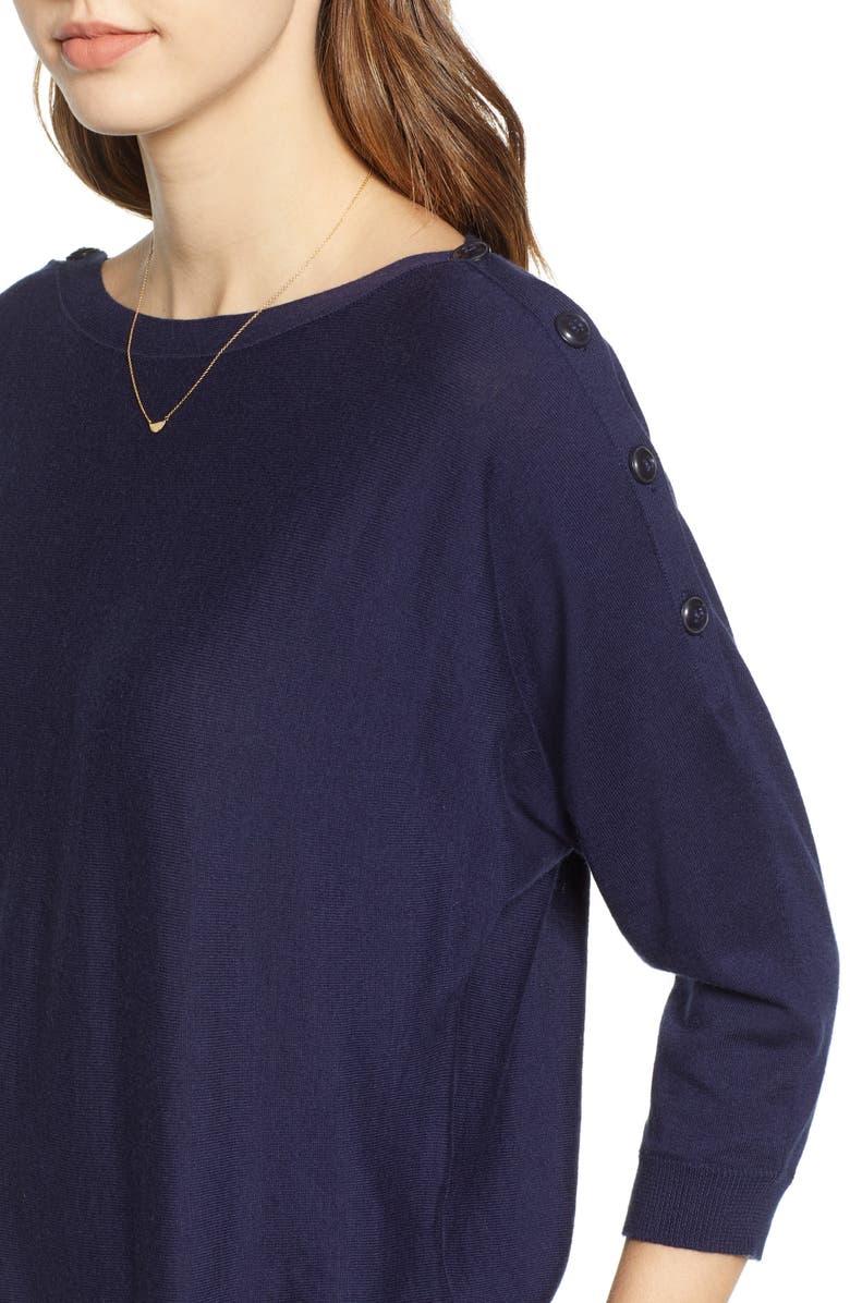 1901 Shoulder Button Detail Sweater, Alternate, color, 