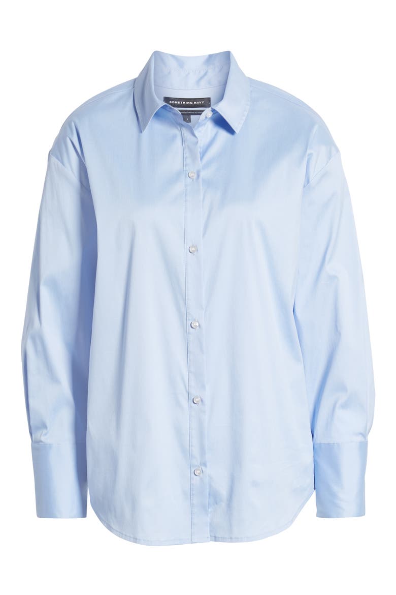 Oversize Shirt (Nordstrom Exclusive), Alternate, color, BLUE BRUNNERA