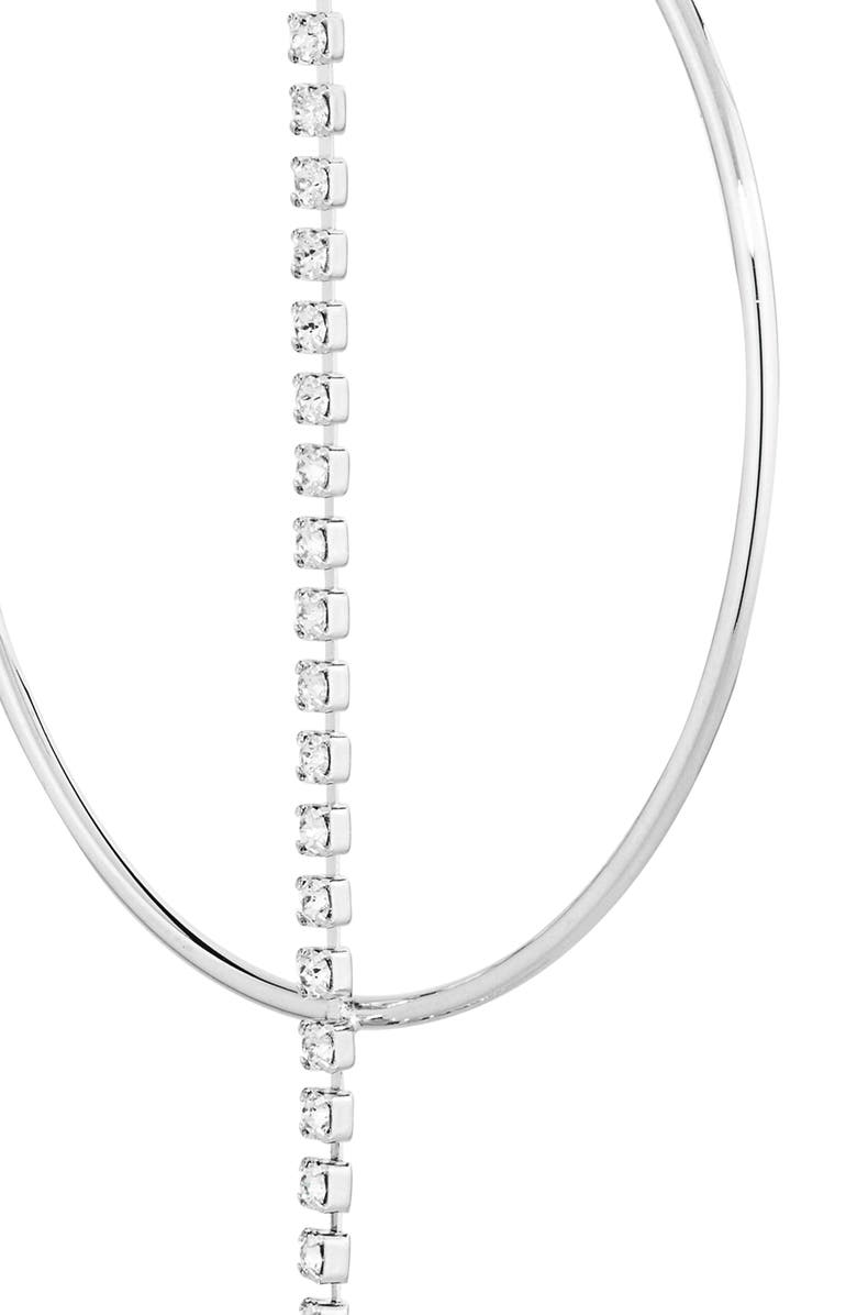 Justine Clenquet Milla Crystal Chain Hoop Earrings, Alternate, color,