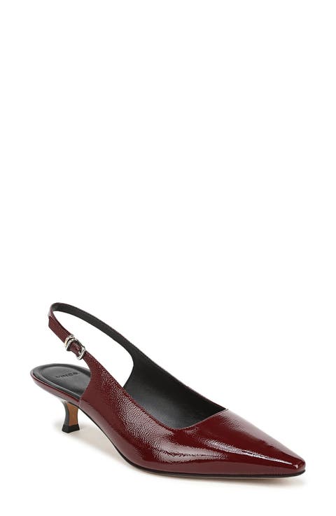 Women's Burgundy Low & Kitten Heels | Nordstrom