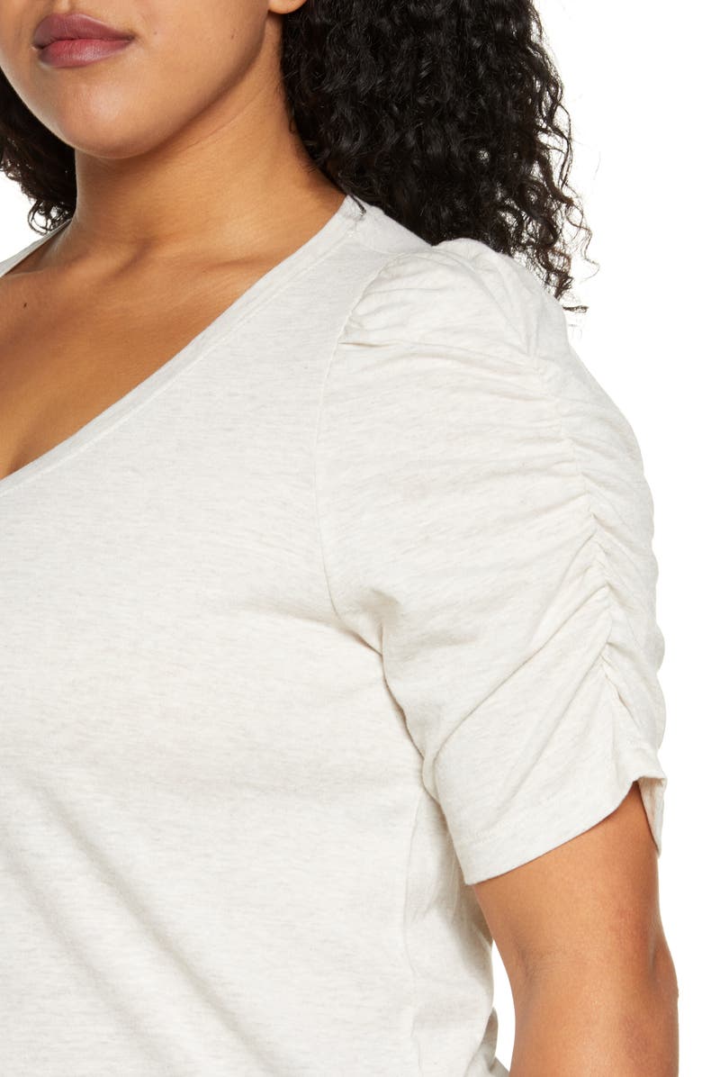 Wit & Wisdom Ruched Sleeve Top, Alternate, color, 