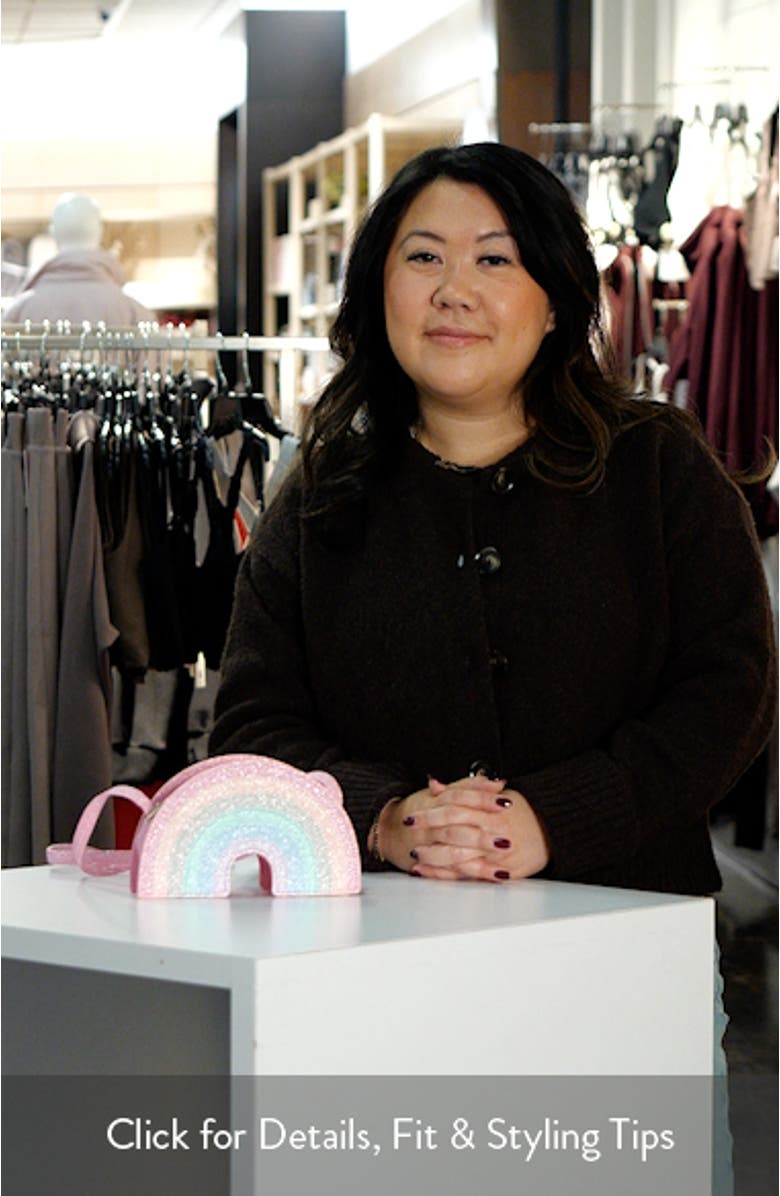 Kids' Glitter Rainbow Crossbody Bag, sales video thumbnail