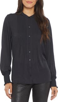 NYDJ Pleated Peasant Blouse
