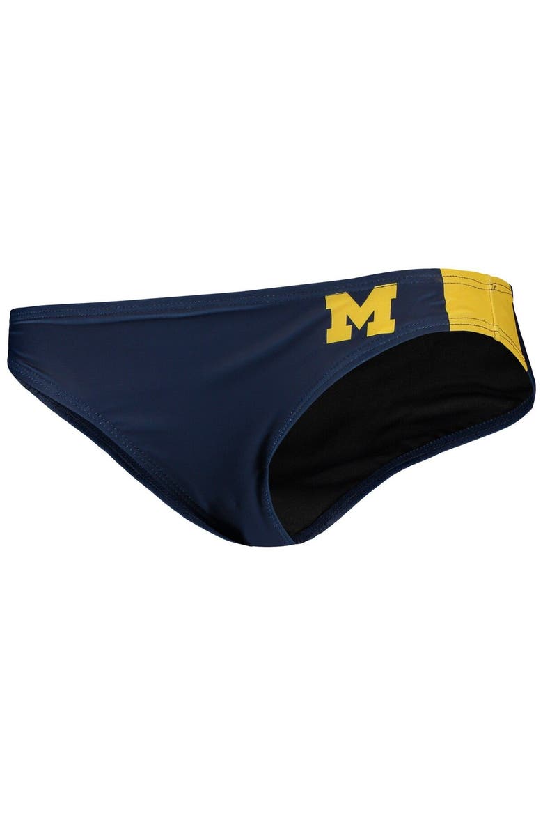 Women's FOCO Navy Michigan Wolverines Wordmark Bikini Bottom, Alternate, color, Navy