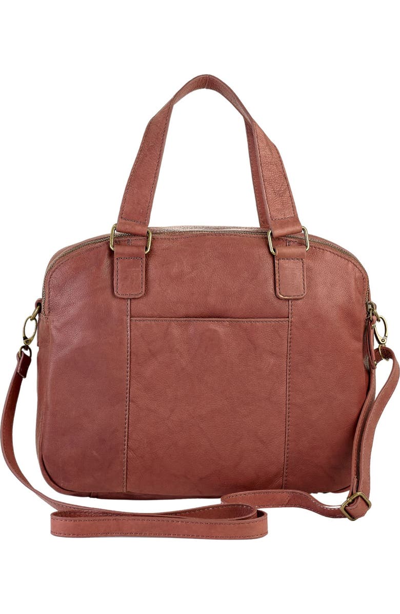 Børn Large Leather Organizer Satchel, Alternate, color, Saddle