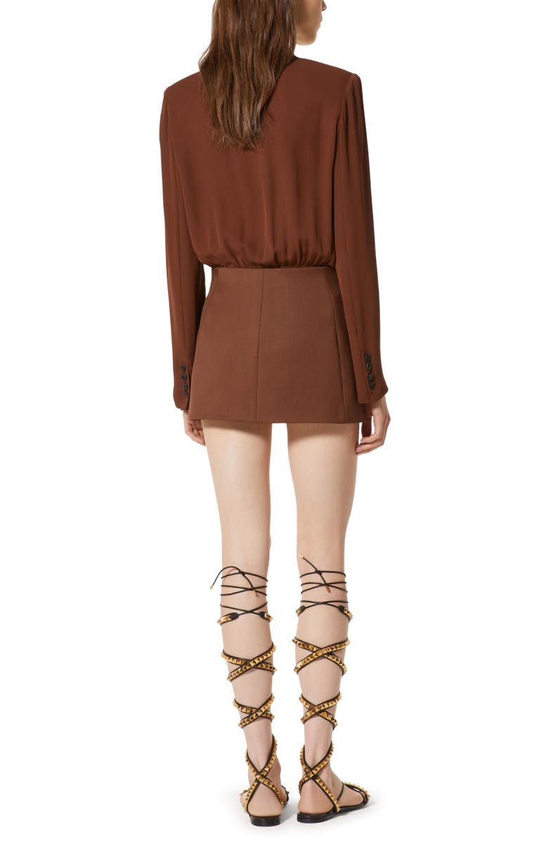 Valentino Long Sleeve Silk Blazer Dress, Alternate, color,