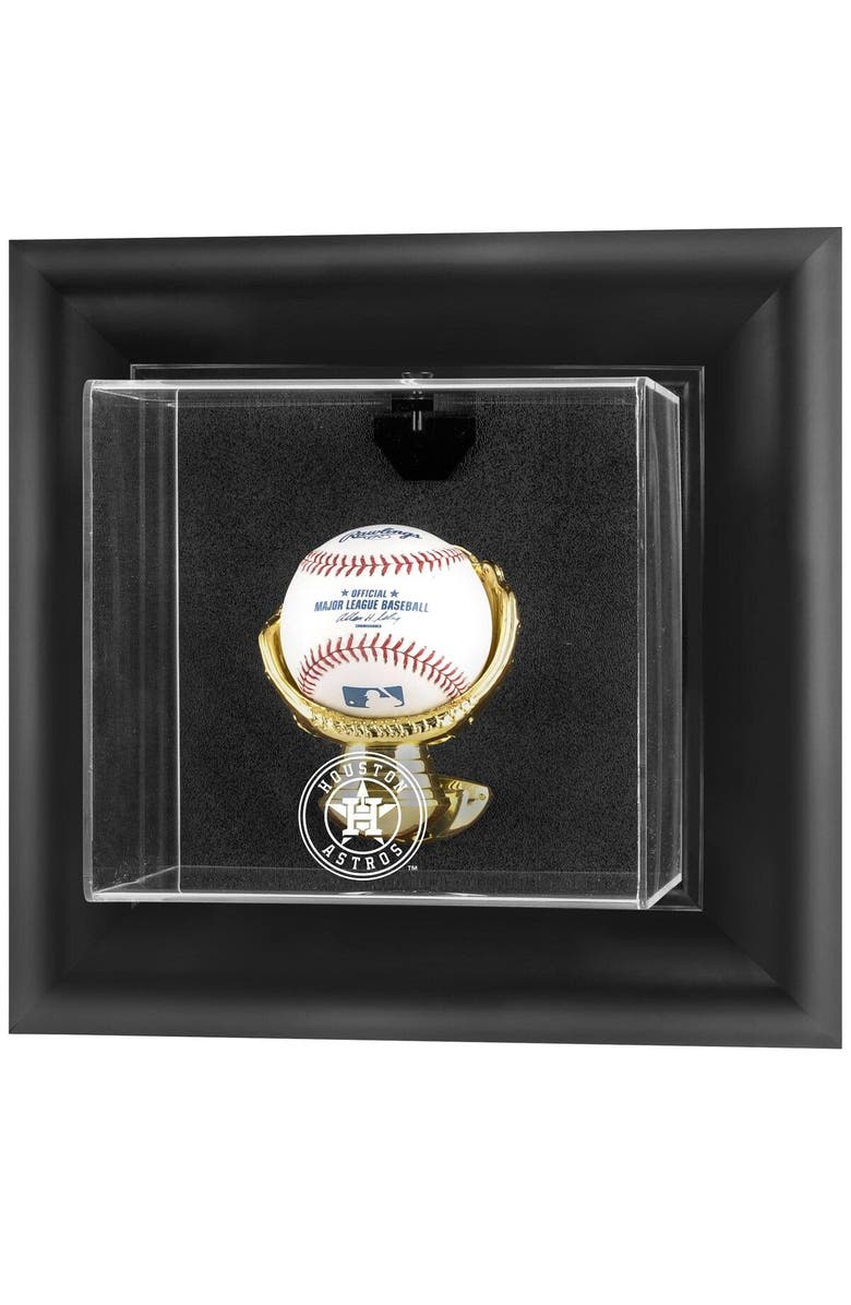 FANATICS AUTHENTIC Houston Astros (2013-Present) Black Framed Wall-Mounted Logo Baseball Display Case, Main, color, 