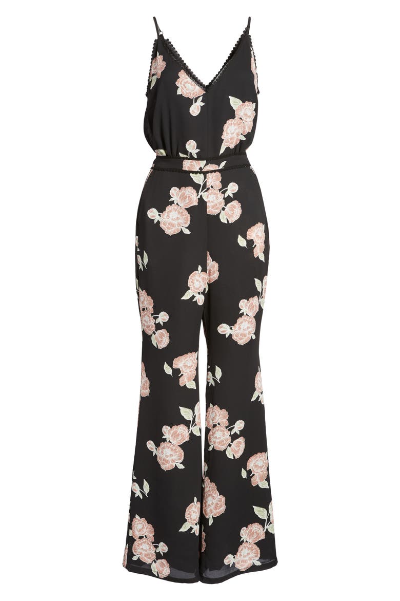 Felissa Strappy Jumpsuit, Alternate, color, BLACK