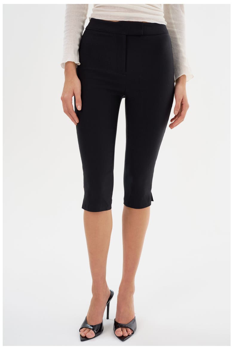 Celine | Stretch Twill Capri, Main, color, Black