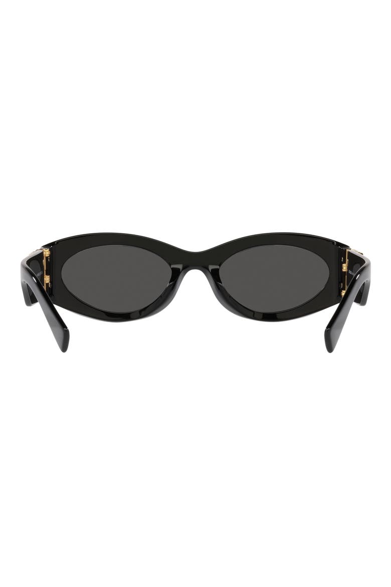 54mm Rectangular Sunglasses, Alternate, color, BLACK