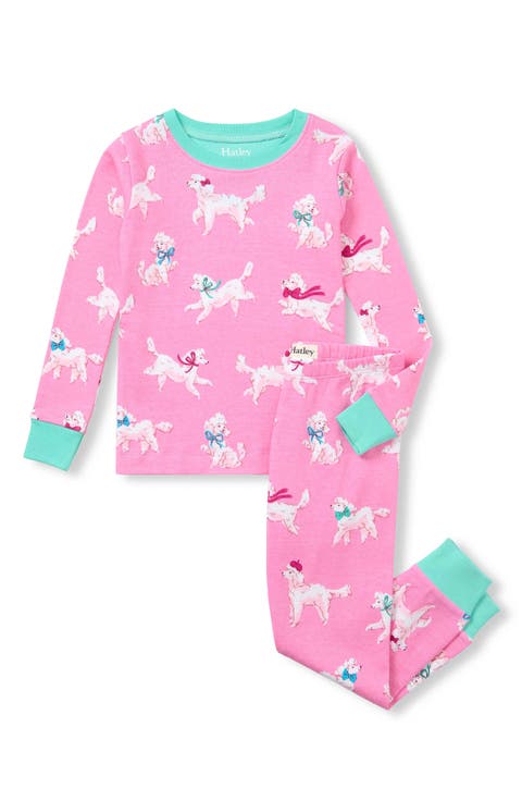Kids' Poodle Pups Rib Pajamas