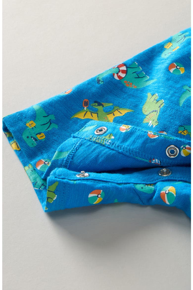 Henley Pocket Romper, Alternate, color, BLUE MALIBU DINO VACATION