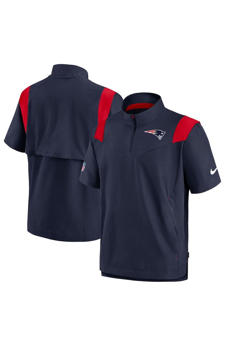 Nike Men's Nike Navy New England Patriots Sideline Coaches Chevron Lockup Pullover Top, Main, color, Navy