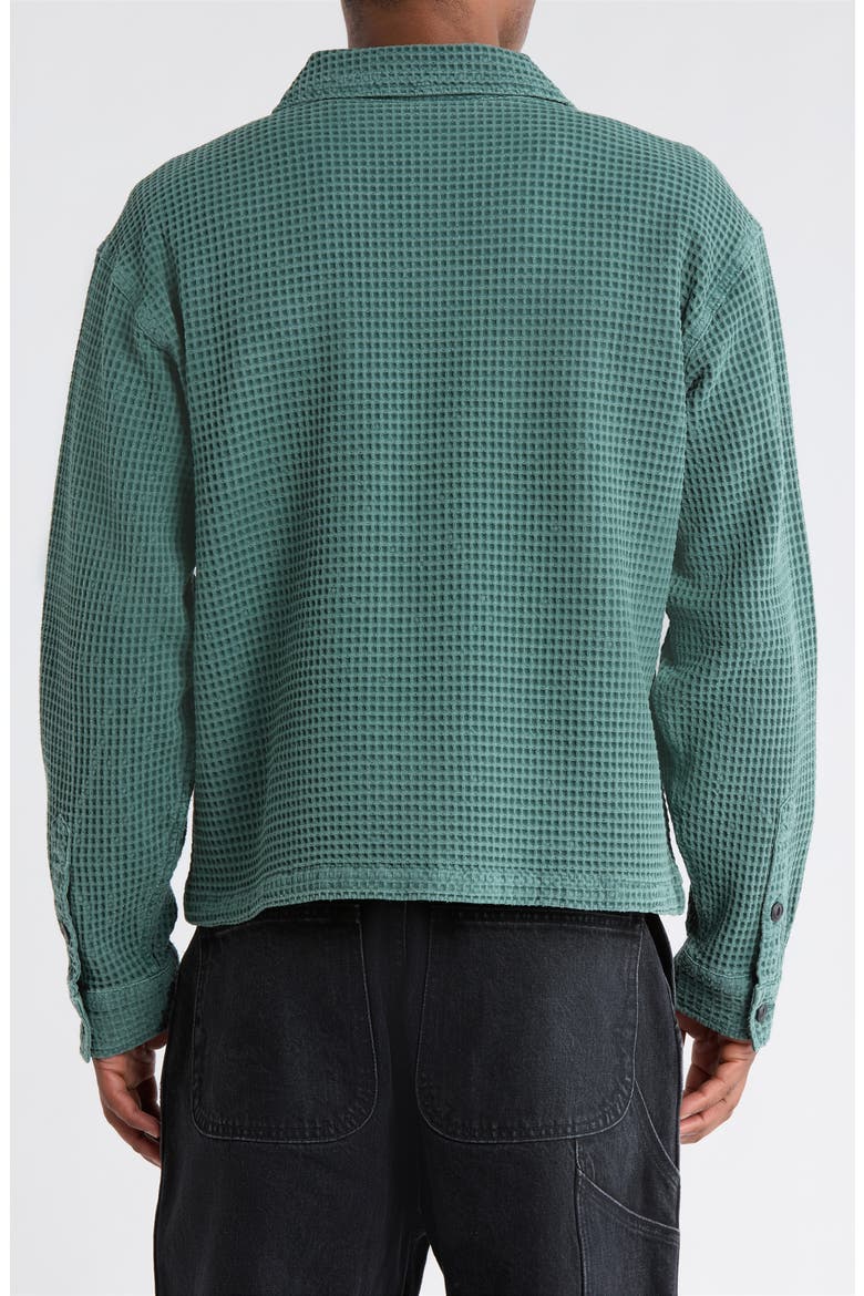 Waffle Button-Up Shirt, Alternate, color, SILVER PINE