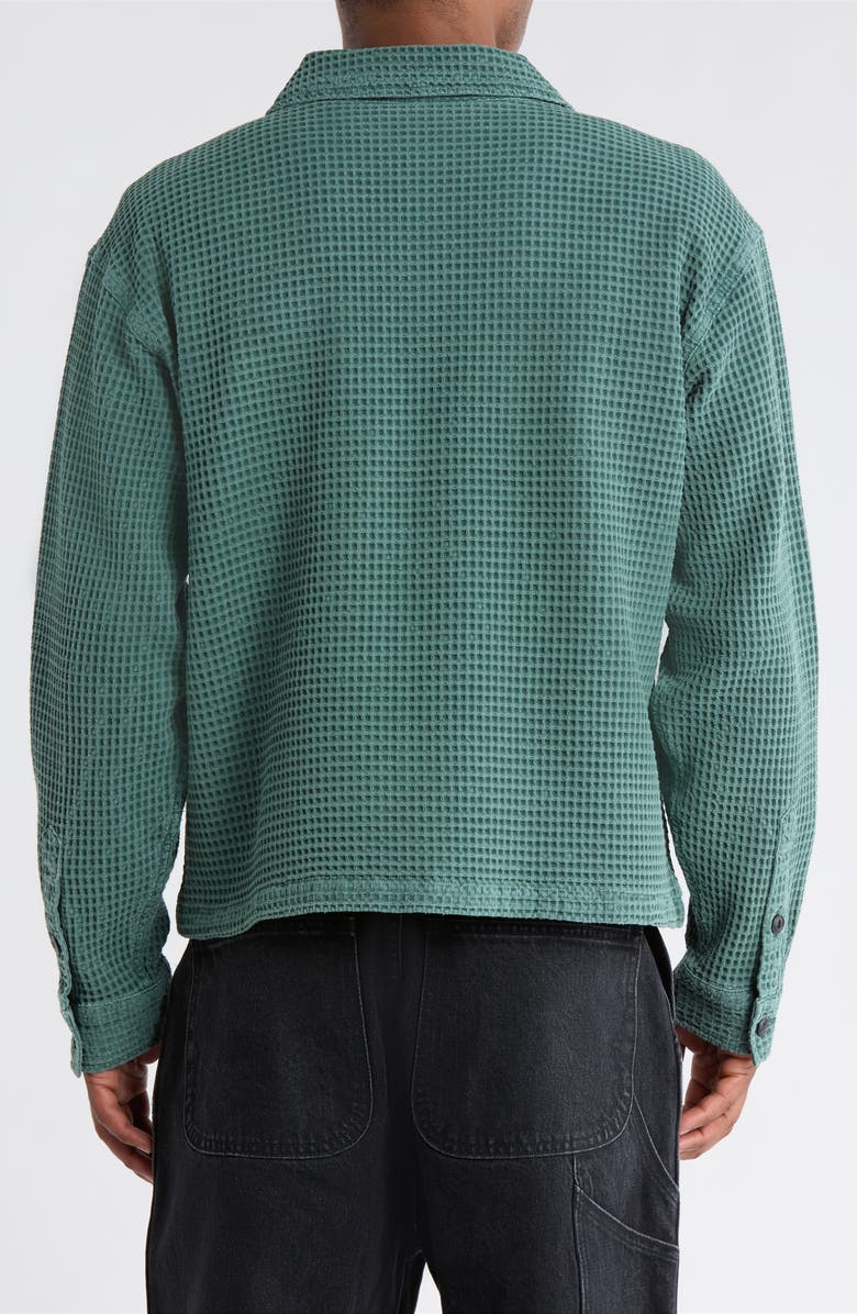 Brain Dead Waffle Button-Up Shirt, Alternate, color, Silver Pine
