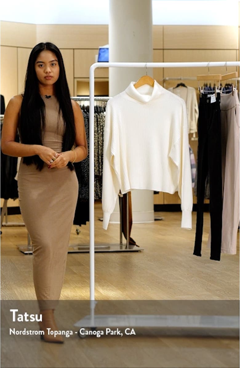 Rib Crop Turtleneck Sweater, sales video thumbnail