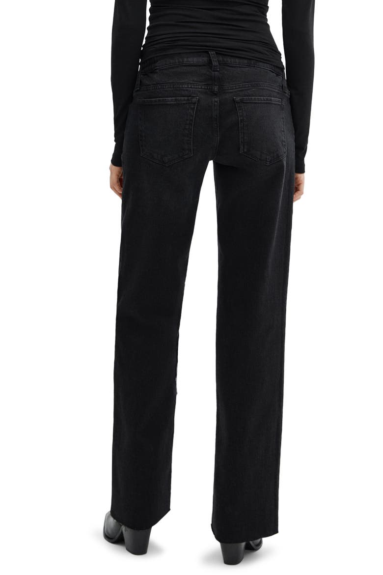 Over the Bump Wide Leg Maternity Jeans, Alternate, color, BLACK DENIM