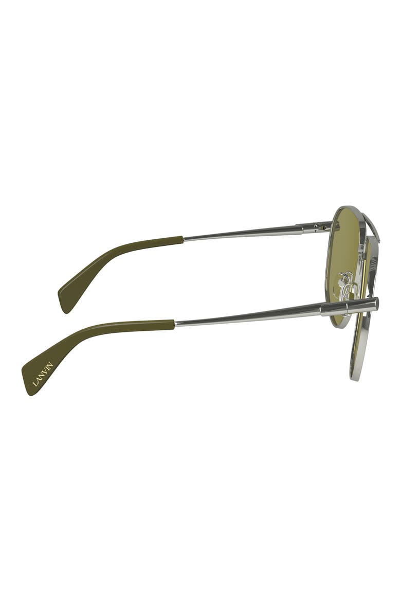 59mm Sequence Aviator Sunglasses, Alternate, color, SILVER/ OLIVEDNU