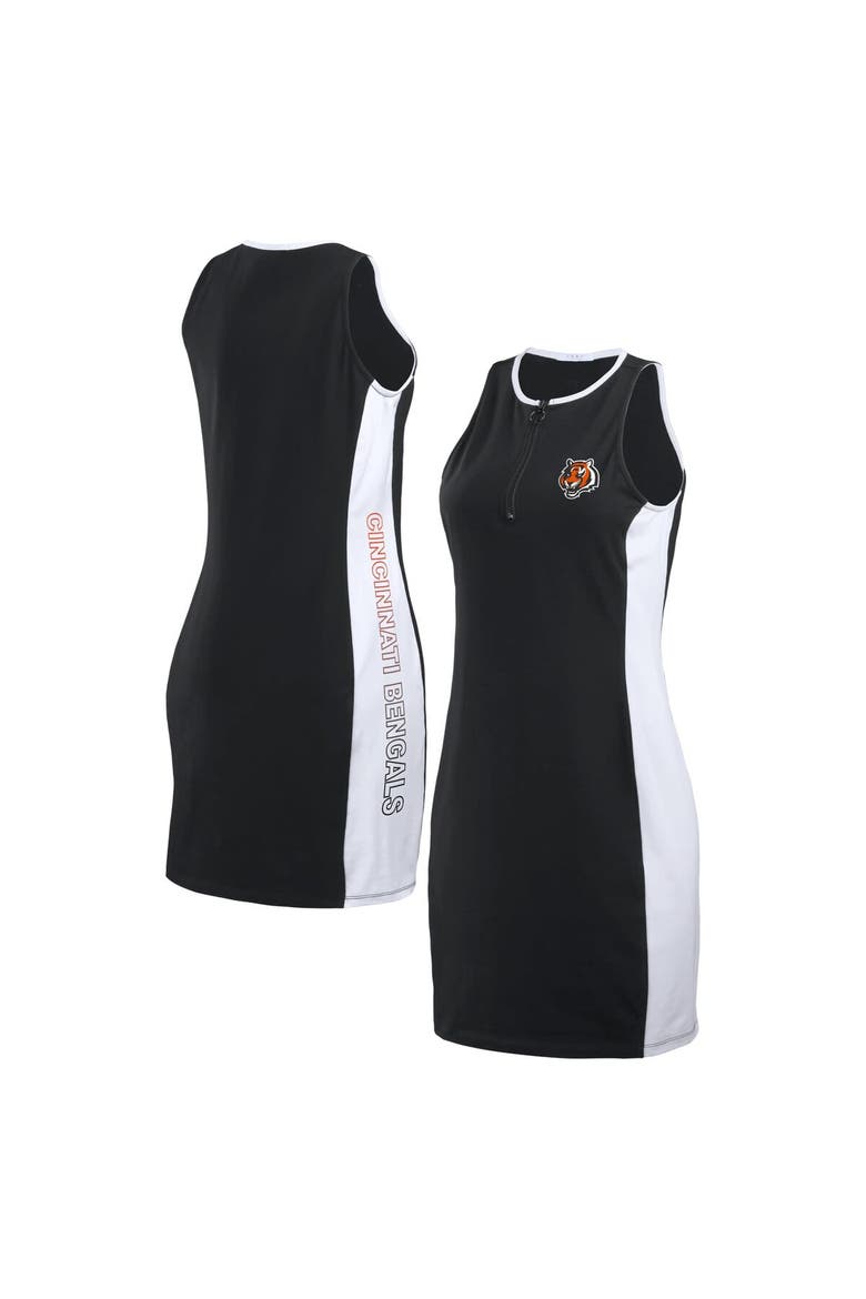 Women's WEAR by Erin Andrews Black Cincinnati Bengals Bodyframing Tank Dress, Main, color, Black