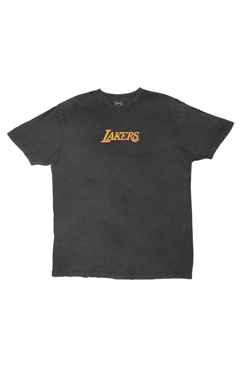 Stadium Essentials Men's Stadium Essentials  Charcoal Los Angeles Lakers Get Back Oversized Vintage T-Shirt, Alternate, color, 