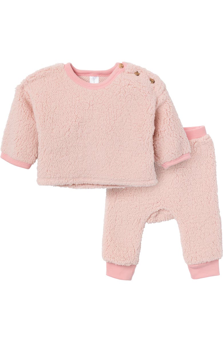 Modern Moments<sup>™</sup> by Gerber Microfleece Drop Shoulder Top & Pant Set, Main, color, Light Pink
