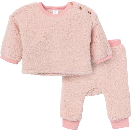Modern Moments™ By Gerber Microfleece Drop Shoulder Top & Pant Set In Light Pink
