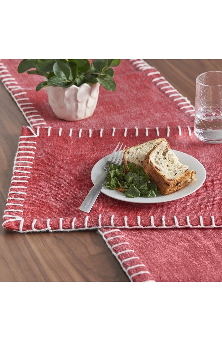 carol & frank Carter Tomato Placemats Set 4, 14" x 20", Alternate, color, Red