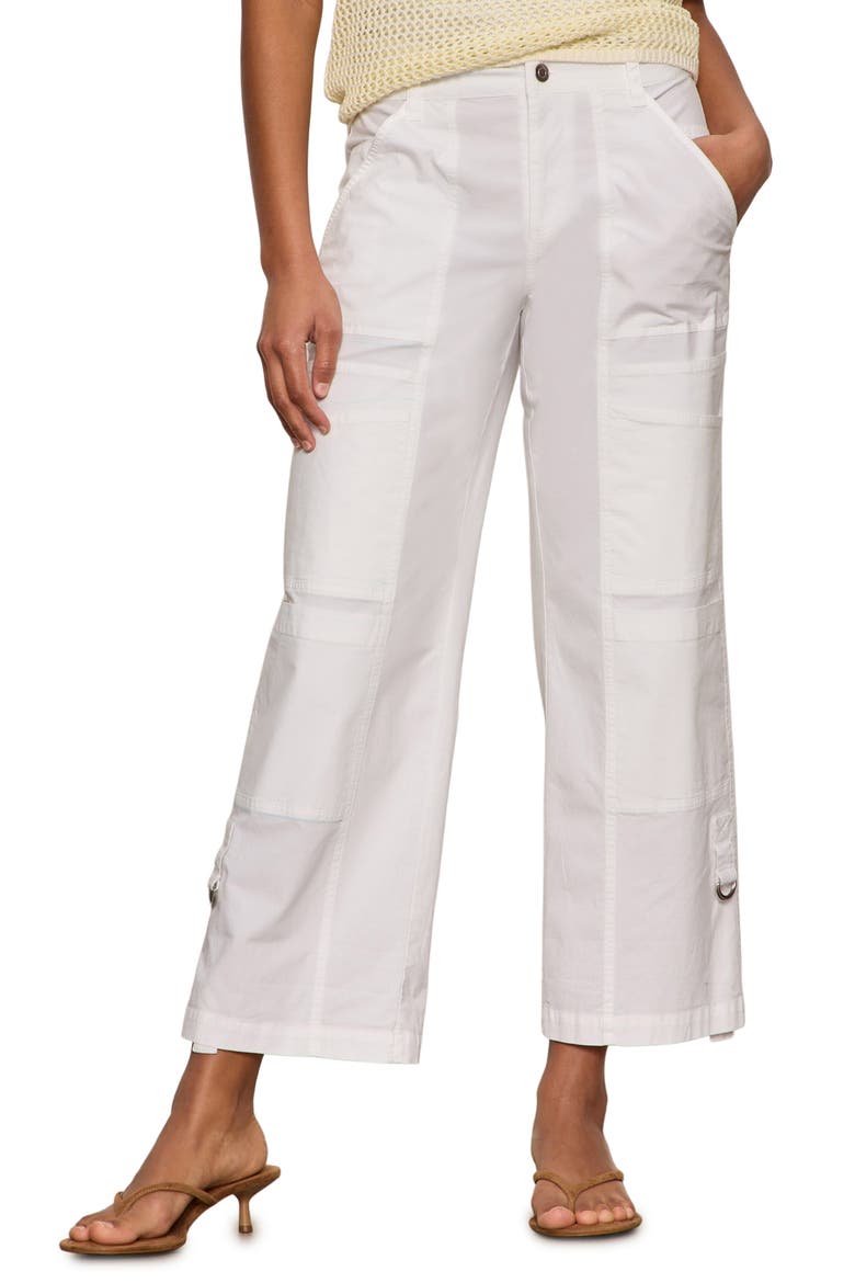 Angels Stretch Cotton Cargo Pants, Main, color, WHITE