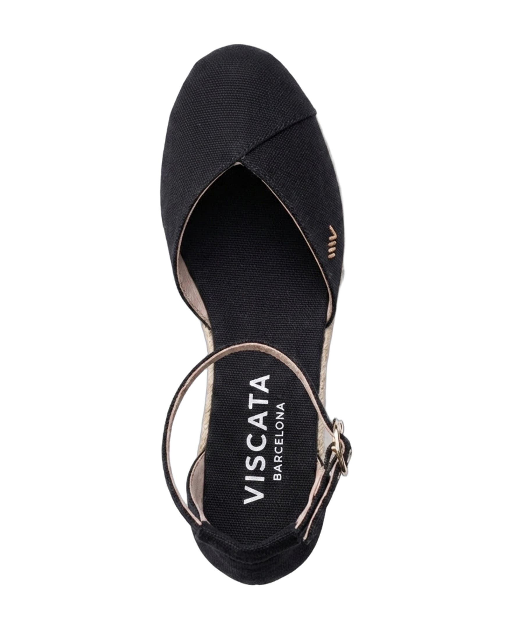 VISCATA Formiga Canvas Espadrille Wedges, Alternate, color, Black