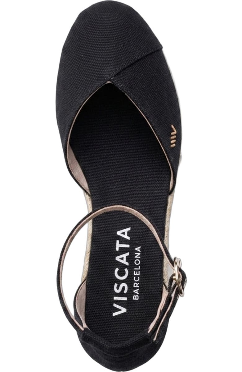 VISCATA Formiga Canvas Espadrille Wedges, Alternate, color, Black
