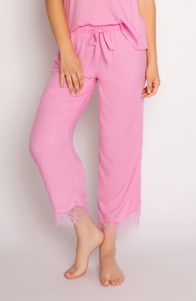 PJ Salvage Water Bloom Tie Waist Pajama Pants, Main, color,