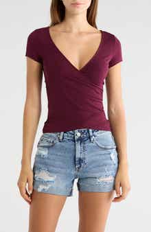 Short Sleeve Wrap Top