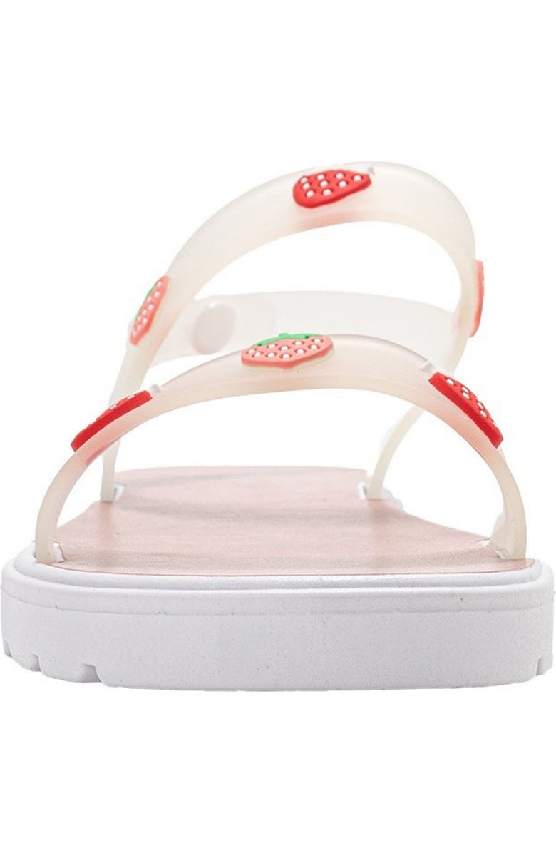 bebe Odette Strawberry Sandal, Alternate, color, Clear
