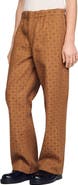 SANDRO Wide-leg jacquard SquareCross jeans
