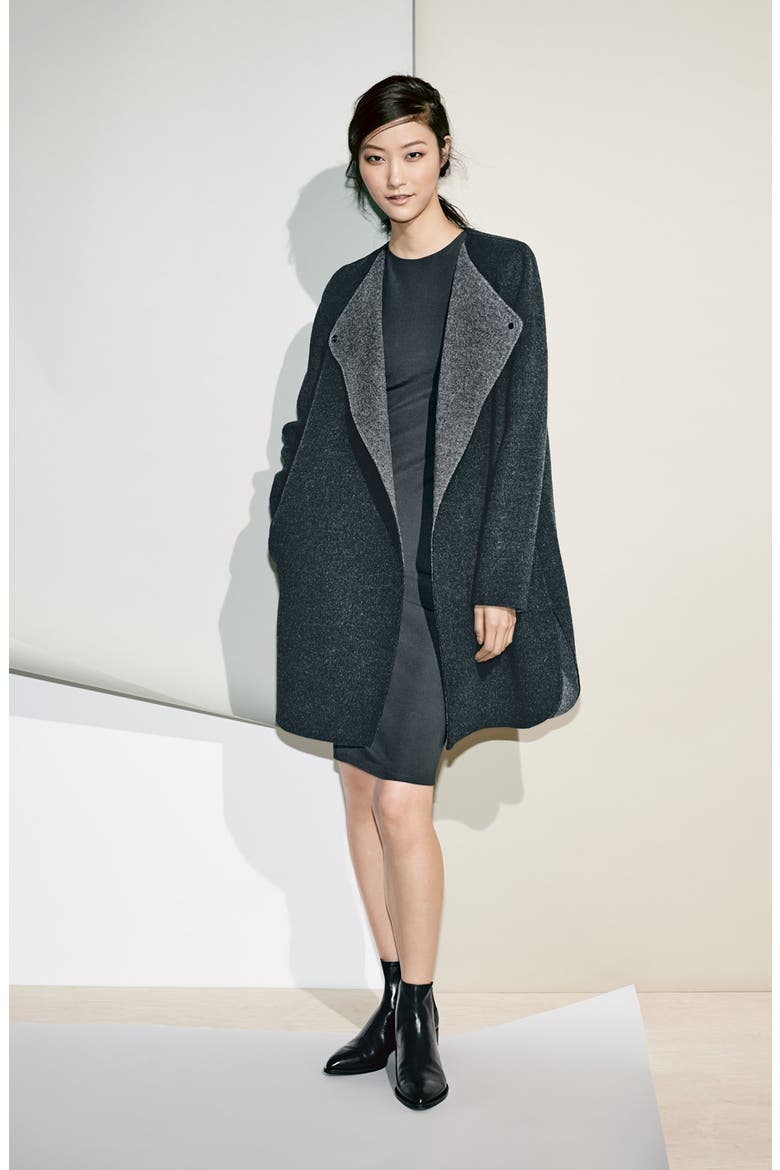 Two-Tone Coat, Alternate, color, CHARCOAL/ HEATHER GRAPHITE
