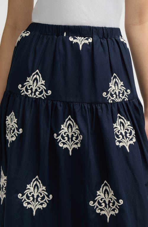 Nvlt Embroidered Tiered Maxi Skirt