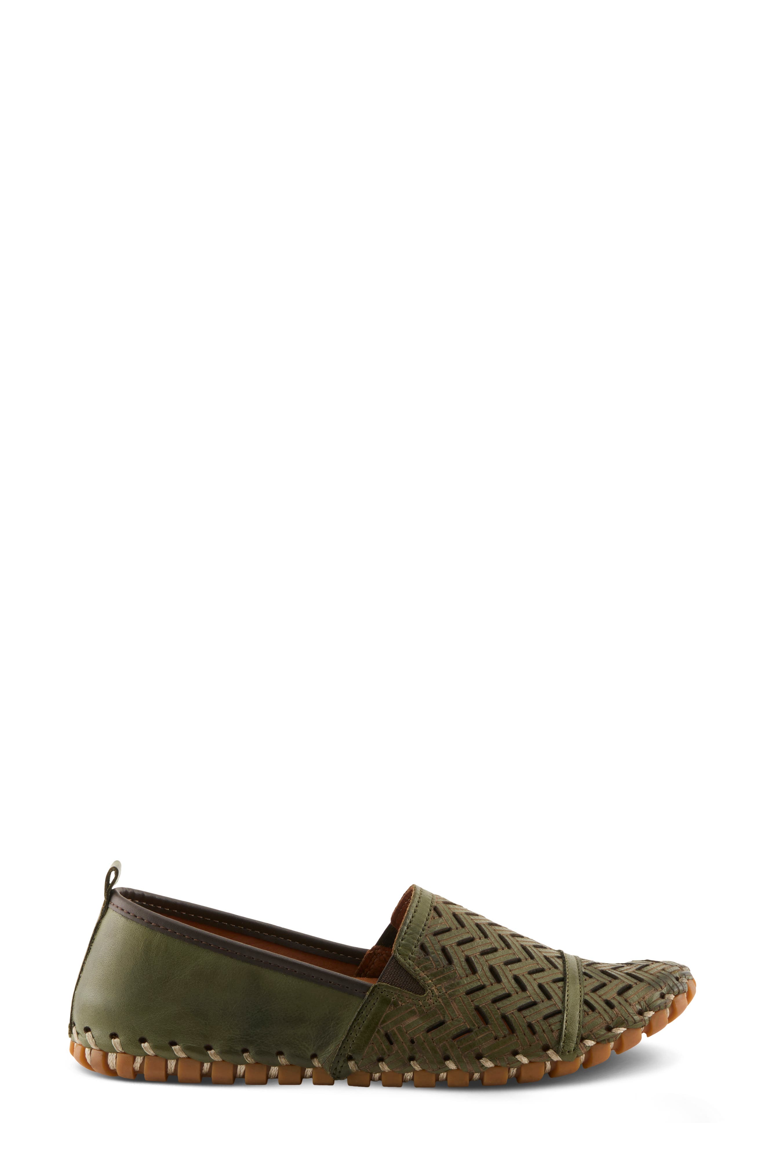 Spring Step Kapri Flat, Alternate, color, Olive Green