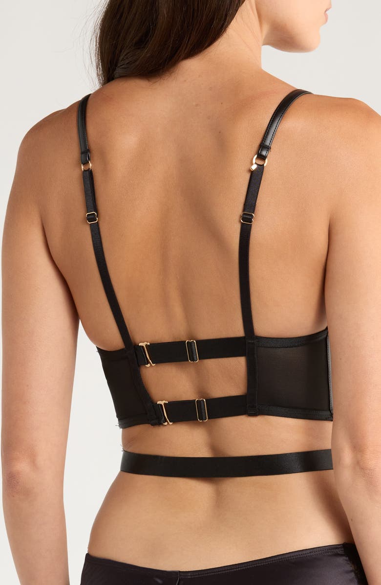 Hunkemöller Nadia Longline Underwire Bra, Alternate, color, Caviar