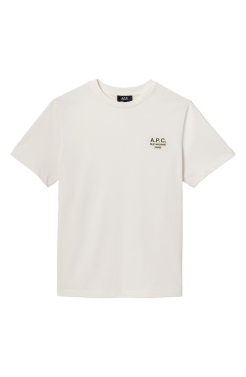 Apc A.p.c. Raymond T Shirt With Embroidered Logo In White