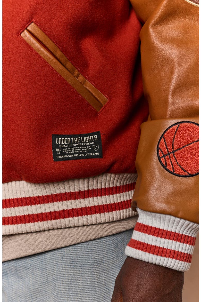 The Letterman Jacket, Alternate, color, Burnt Orange