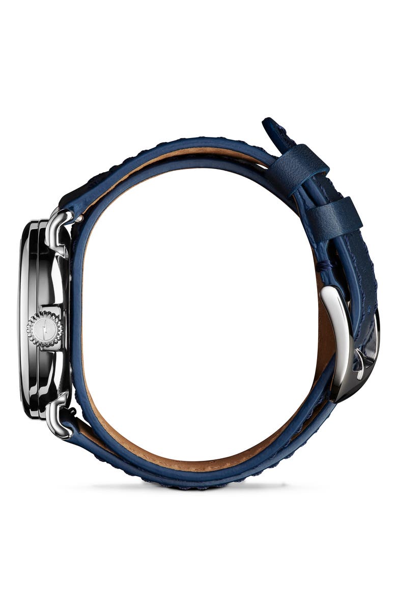 Shinola The Runwell Wraparound Leather Strap Watch, 36mm, Alternate, color, 