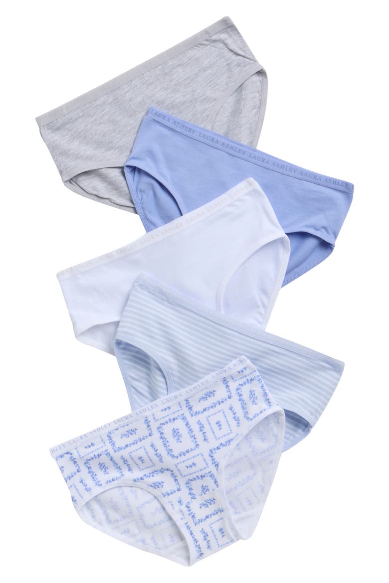Kids' 5-Pack Cotton Spandex Briefs, Main, color, DAWNING DAY/ FLORAL FRAMES