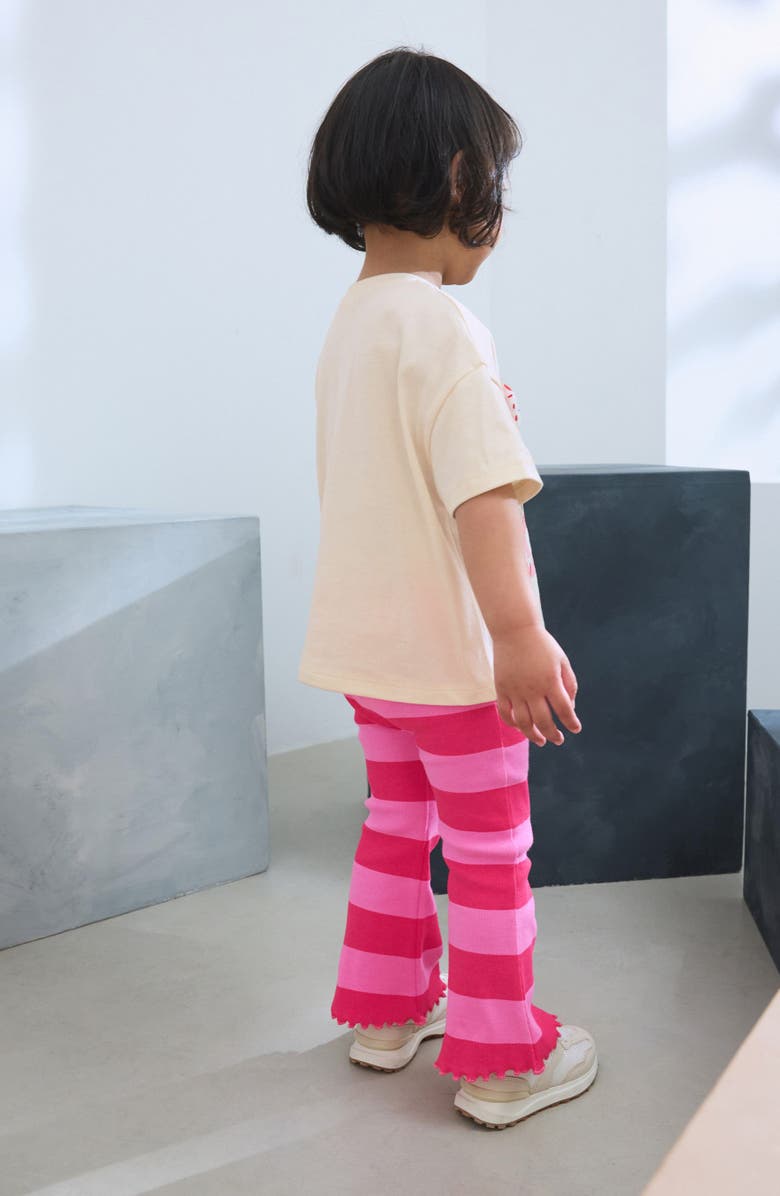 NEXT Kids' 3D Picnic Cotton Graphic T-Shirt & Stripe Flare Pants Set, Alternate, color, 