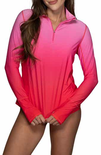 JANTZEN Infinity Relaxed Mock Zip Top