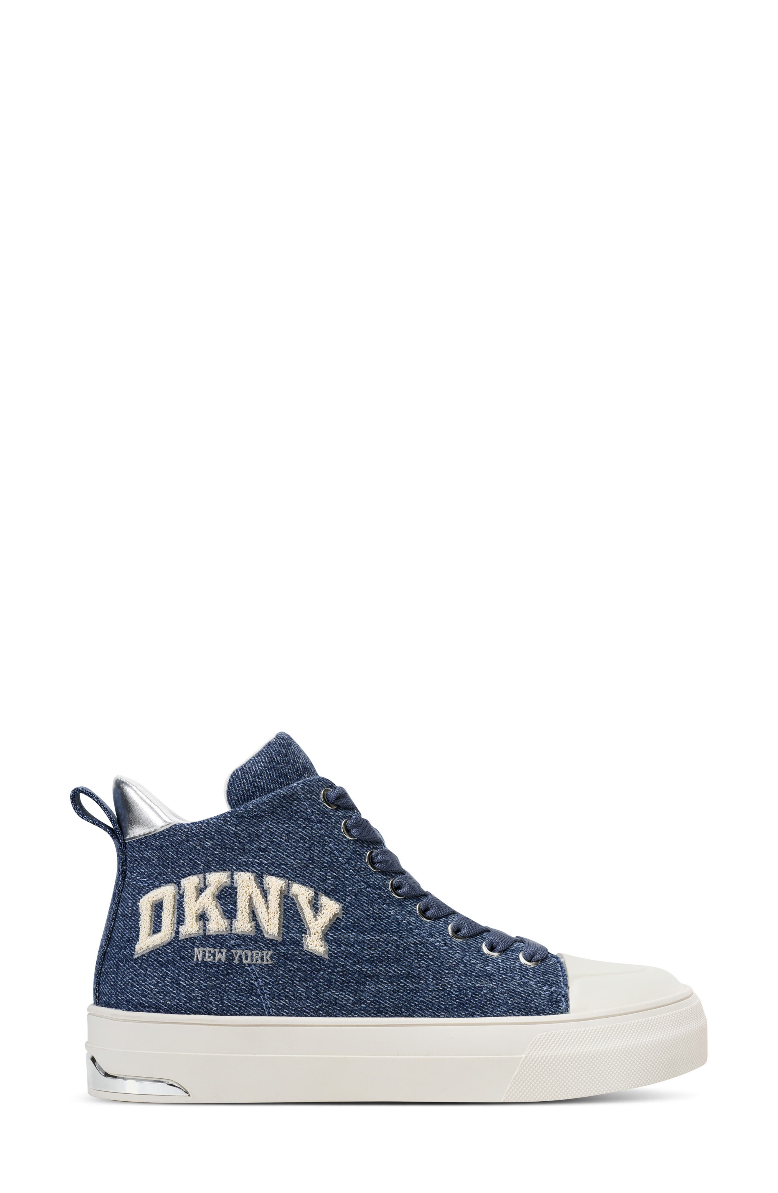 DKNY Yaser Mid Sneaker, Alternate, color, Dark Blue