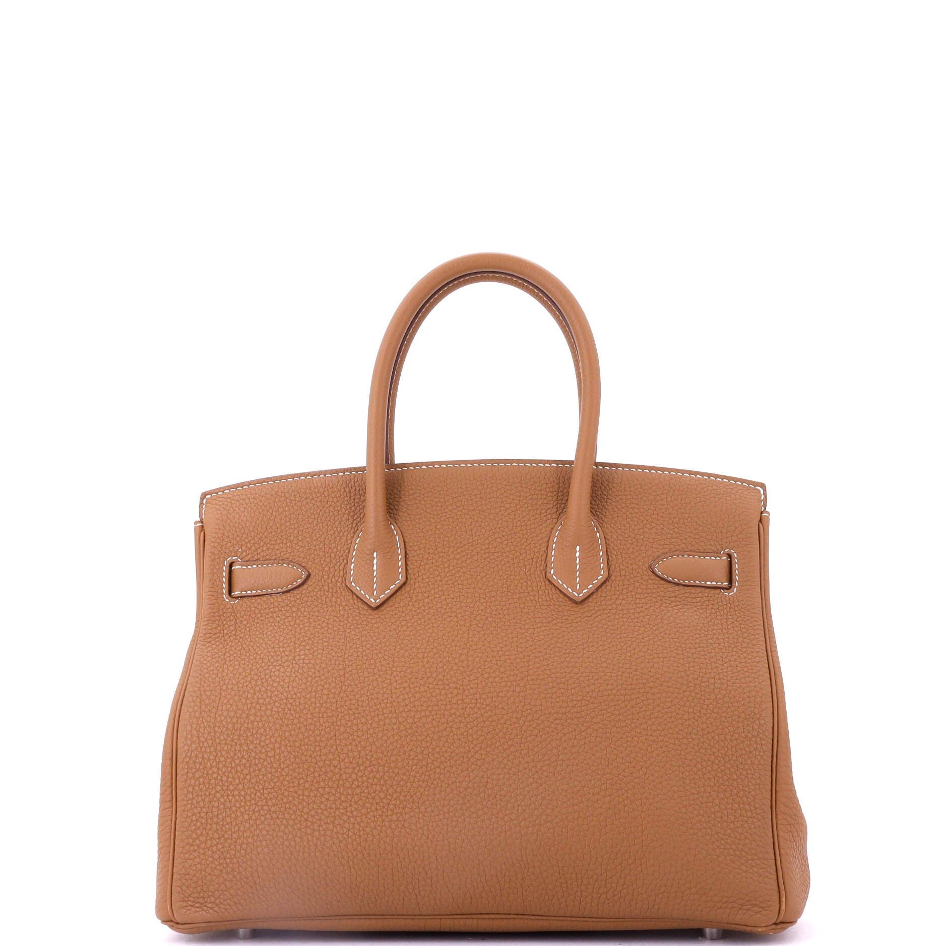 Pre-Owned Hermes Birkin Handbag Brown Togo with Palladium Hardware 30, Alternate, color, 