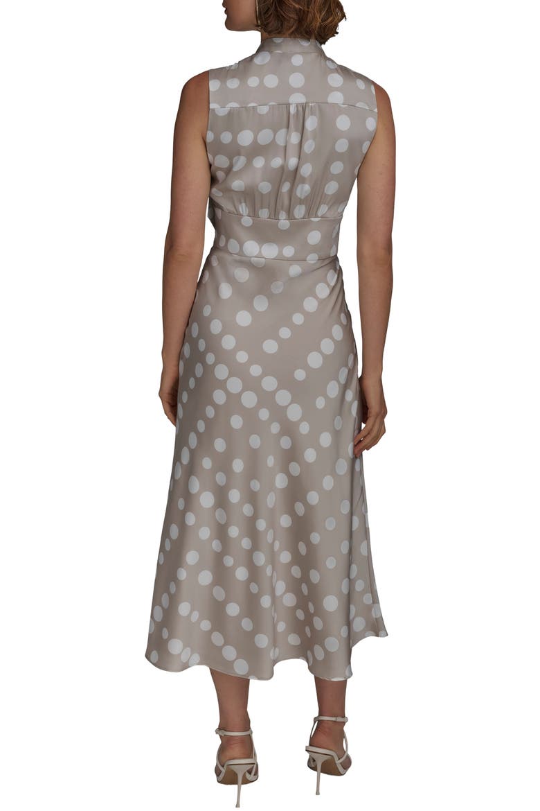Print Scarf Sleeveless Midi Dress, Alternate, color, CLAY/CREAM