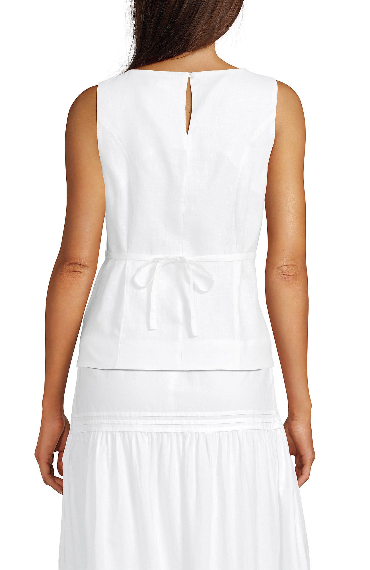 Linen Sleeveless Peplum Top - image 4