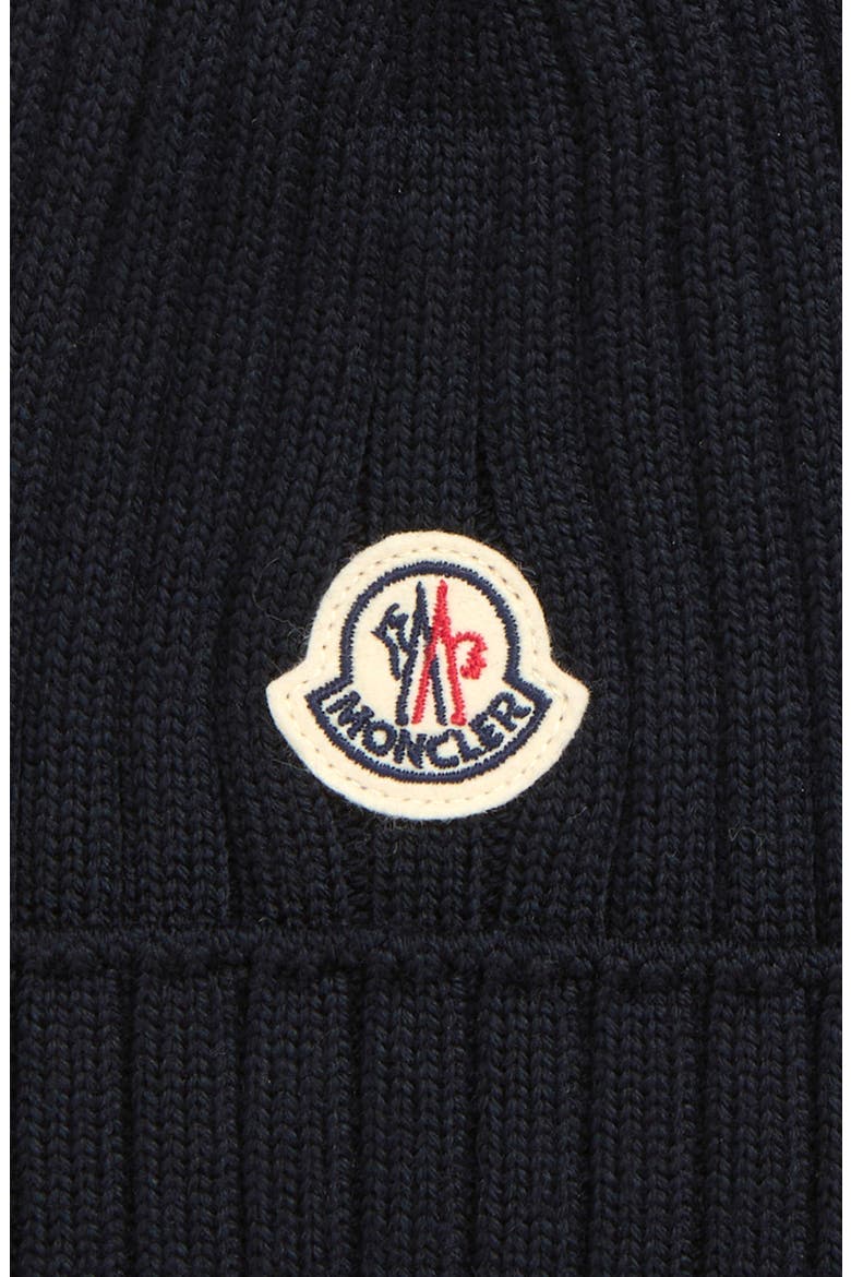 Ribbed Virgin Wool Beanie, Alternate, color, NAVY