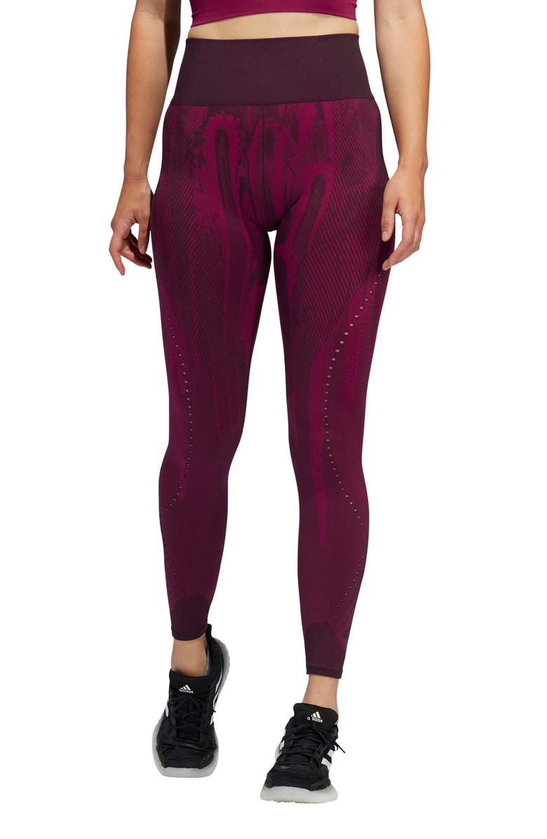 adidas High Waist Primeknit Leggings, Main, color, 